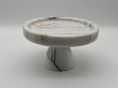 Beyaz Mermer Ayaklı Sunumluk