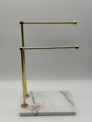 Beyaz-Gold Mermer Havluluk