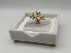 Beyaz Mermer Peçetelik