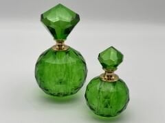 Yeşil 2'li Parfüm Şişe Obje