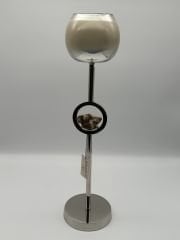 Beyaz Cam 2'li Şamdan