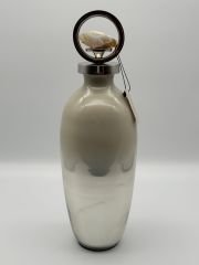 Beyaz Cam Küçük Kapaklı Şişe