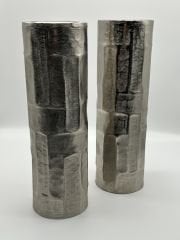 Gümüş 2'li Uzun Mumluk