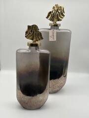 Füme Cam Kapaklı 2’li Dekoratif Obje