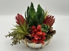 Çiçekli Büyük Ahtapot Kase