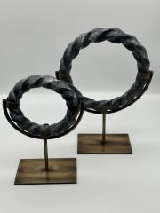 Gri 2'li Mermer Simit Obje