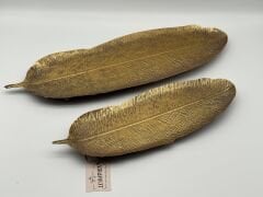 Metal Yapraklı 2'li Tepsi