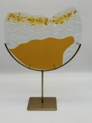 Turuncu Yarım Ay 2'li Cam Obje