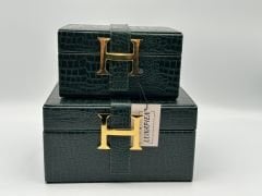 Yeşil 2'li Deri Kutu