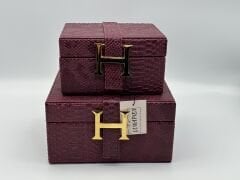 Bordo 2'li Deri Kutu