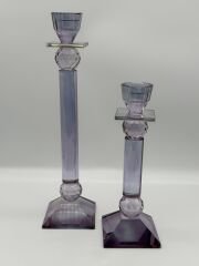 Mor Kristal 2'li Şamdan