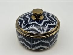 Lacivert Seramik Kapaklı Kutu