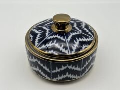 Lacivert Seramik Kapaklı Kutu