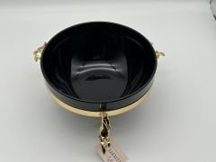 Siyah 3 Atlı Çanak Cam Kase