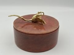 Kırmızı Filamingo Kapaklı Mermer Kutu