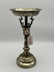 Gümüş Metal Geyikli 2'li Mumluk