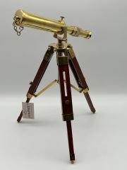 Gold Ahşap Ayaklı Single Teleskop