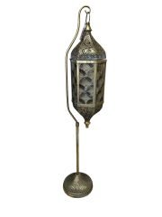 Gold Bakır Metal Uzun Lambader Mumluk