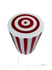 Kırmızı Renkli El Yapımı Tabure-Sehpa