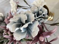 Mavi-Beyaz Tek Dal Yapay Çiçek