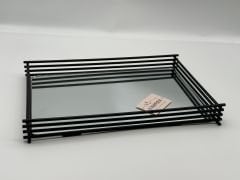 SİYAH AYNALI DEKORATİF TEPSİ