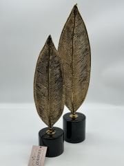 GOLD 2'Lİ YAPRAK OBJE