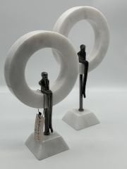 BEYAZ MERMERLİ 2'Lİ DÜŞÜNEN ADAM