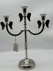 GÜMÜŞ MELEKLİ 3 KOLLU ŞAMDAN