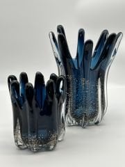 MAVİ KÜÇÜK FINGERS CAM VAZO