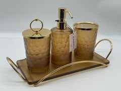 GOLD-BAL RENGİ 4'LÜ BANYO SETİ