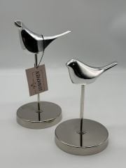 GÜMÜŞ ORİGAMİ 2'Lİ KUŞ OBJE