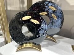 GOLD-SİYAH 2'Lİ KUŞLU DİSK OBJE