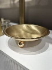 PARLAK GOLD TOP AYAKLI KASE