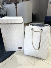 KREM 2'Lİ ÇAMAŞIR SEPETİ